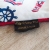 Ocieplacz dwustronny/ chustka dziecięca Minky + bawełna 100%- czerwone kotwice z bliska